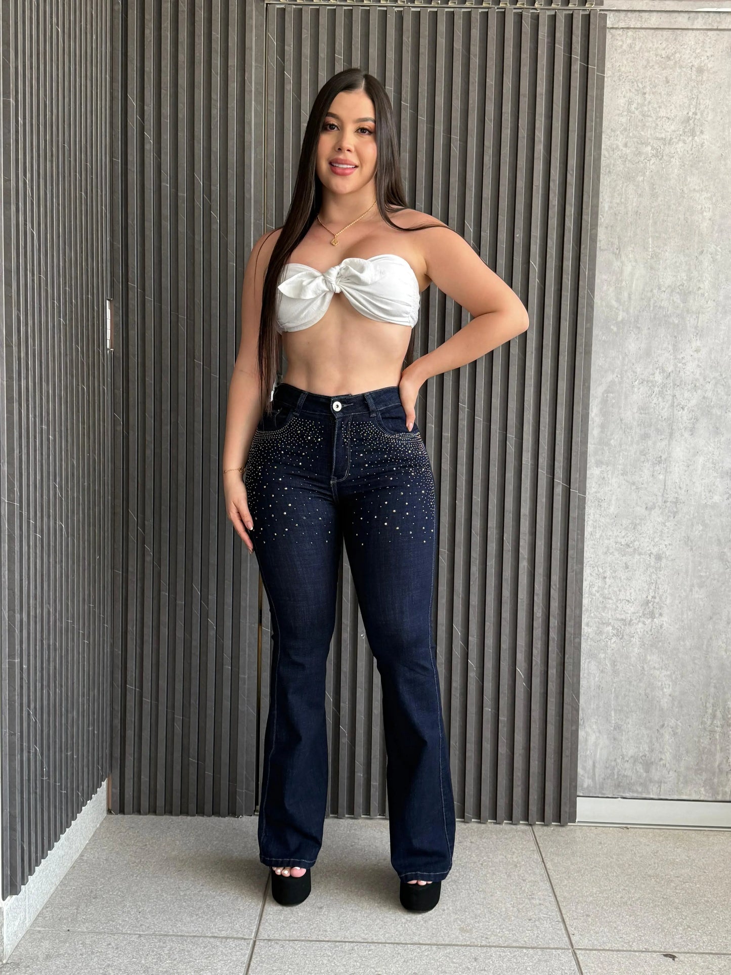 ✨ Jean Bota Campana Aurora™ con Piedrería Premium ✨