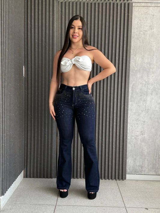 ✨ Jean Bota Campana Aurora™ con Piedrería Premium ✨